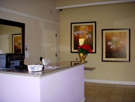 Lobby area, where you can be checked in by our receptionist.