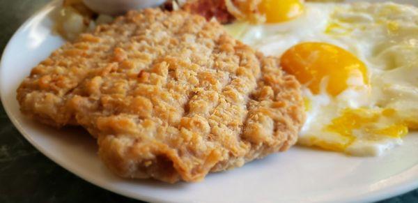 Chicken fried steak naked