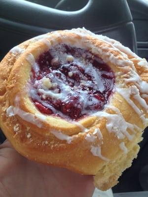 Tasty Cherry Danish. Paid $3.xx for two of these and a large coffee.