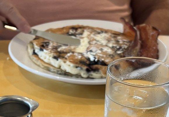 Blueberry pancakes- they're huge!