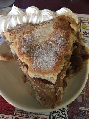 Giant slice of homemade apple pie