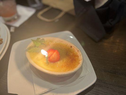 Anniversary crème brûlée