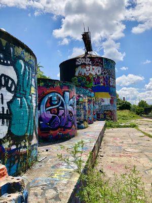 Old water tower landmark.