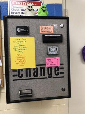 Change machine and Cashback available (customers only please)