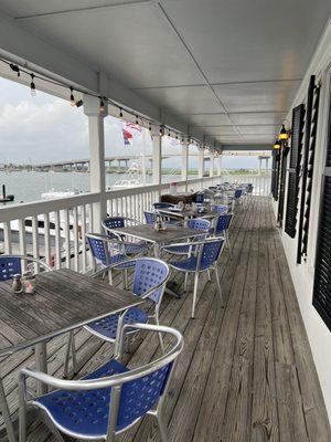 Upper deck dining which is where we dined. Great views!