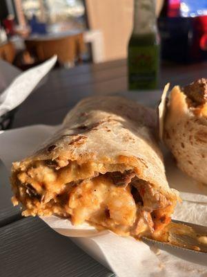 Surf and turf burrito