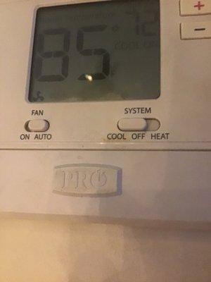 Temperature constantly rising in apartment.