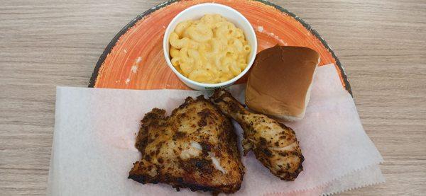 Citrus Grilled Chicken Meal 2 Piece: Leg & Thigh, Mac & Cheese, Dinner Roll