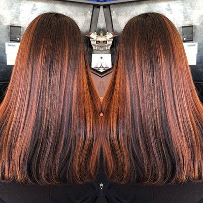 Beautiful copper balayage.