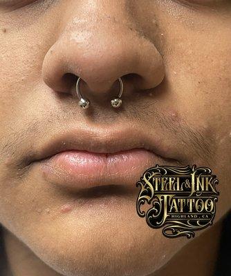 Septum piercing