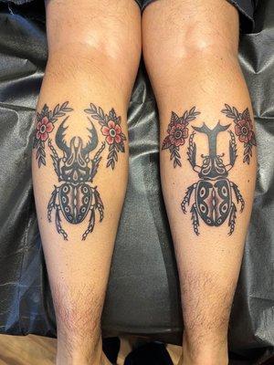 Calf tattoo