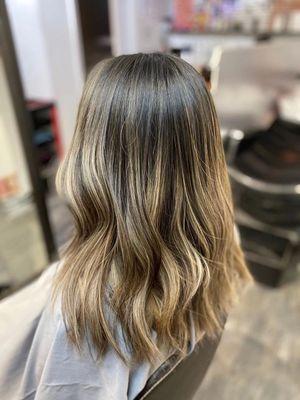 Balayage and haircut by Vincent