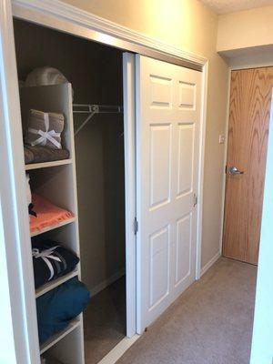 Our studios also include hallway closets near their front door, perfect for hanging coats and storing things with ease of access.