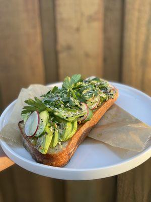 Avocado toast with everything bagel topping!