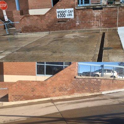 Replaced broken and crumbling bricks on this retaining wall at the Arapahoe County offices. The wall had suffered from years of water intrus