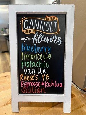 Cannoli flavors (August 2022)