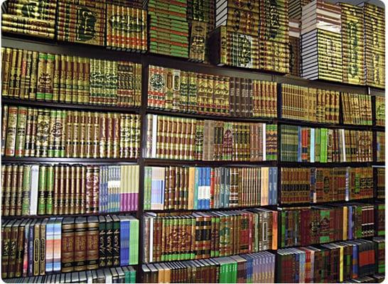 back wall with classical and heritage books