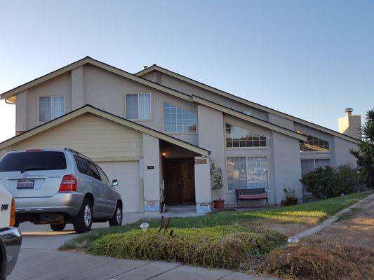 House prepared for painting. New fascia and siding installed