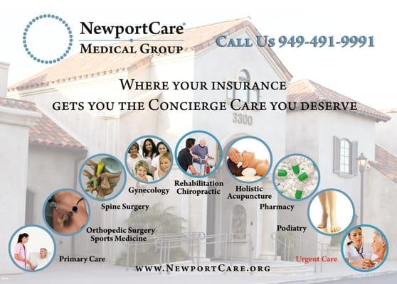 Our Services: Orthopedic & Spine Surgery, Sports Medicine, Podiatry, Gynecology, Physical Therapy, Chiropractic, Acupuncture, Urgent Care