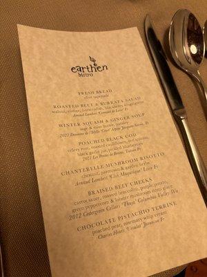 Another lovely meal at Earthen Bistro, they never miss