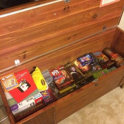 My new (old) Lane cedar chest! Look at all the room for more board games!