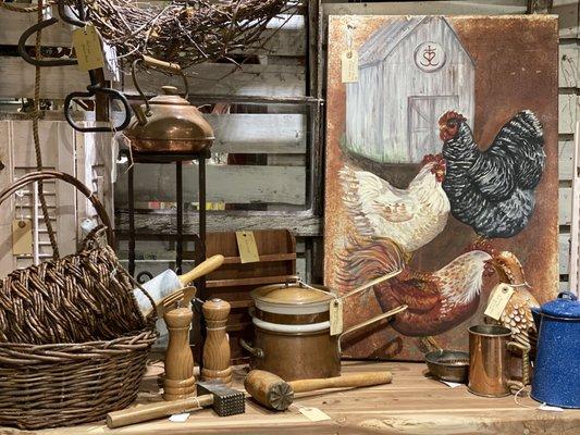 Rustic and primitive kitchen goods