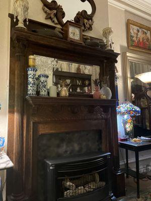 Parlor fireplace