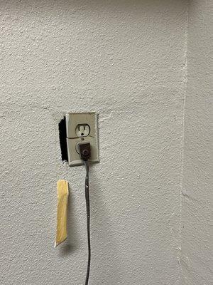 Broken outlets and roaches infested walls!