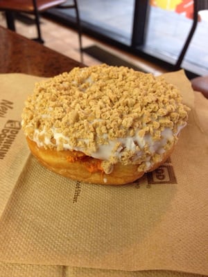 Pumpkin pie donut...would taste better a little warmed up.