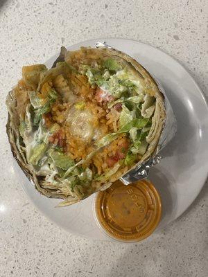 Avocado burrito