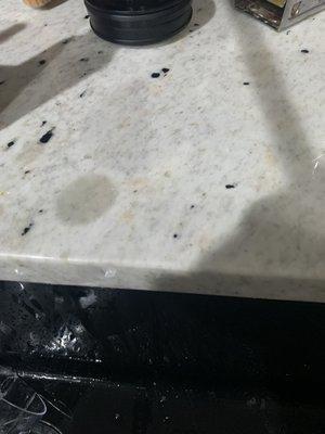 They claimed they sealed the granite before it left they shop these marks are dawn dish soap