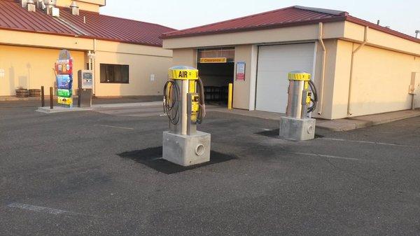 Vacuums available outside our car wash.