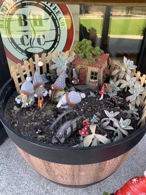 Cute little gnome village outside