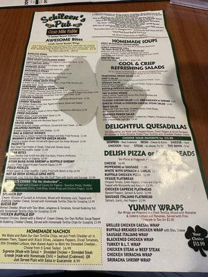 Menu front