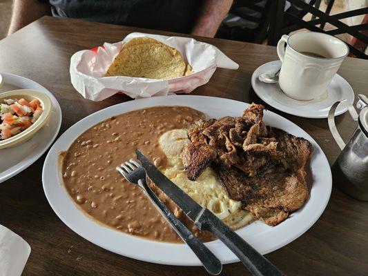 Eggs, Beans and Carne Asada