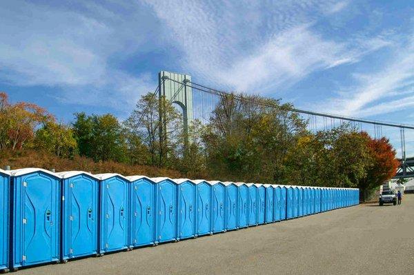 Our Portable Toilets at the start of the NYC Marathon!