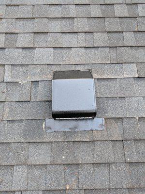 The offending roof vent, repaired by Jesus of Barajas Roofing. Great work, no more leaks!