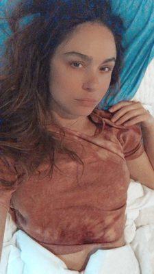 Me still in bed. Good light but no skin filters and no makeup!