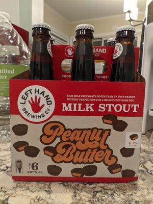 Left hand peanut butter milk stout, purchased at Bellmore Beverage