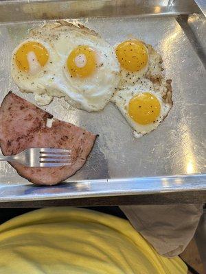 Eggs and ham.