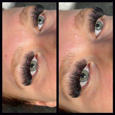 Volume wispy lash extensions