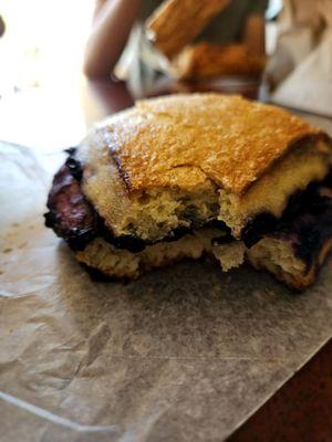 Blueberry scone, minus a big bite