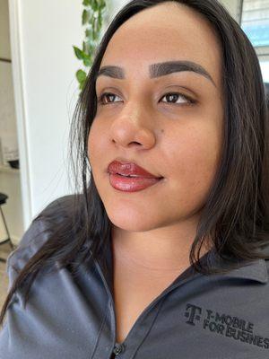 New lip blush and healed ombré brows at 1.5 years