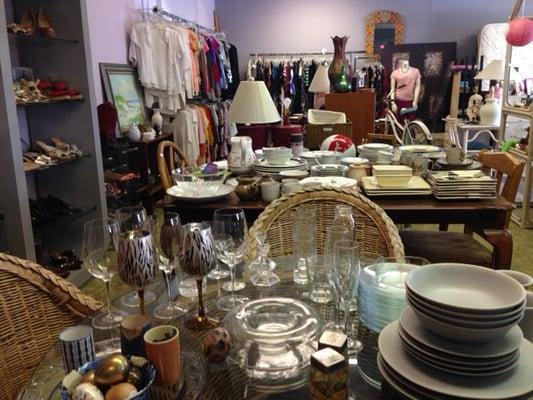 Lots of dishware and cookware