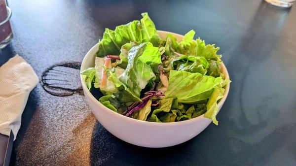 Side salad. Dressing hits most of your senses: tangy, sweet and savory.  Add chili flakes to hit that spice!