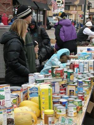 Our Food Bank hard at work feeding the hungry!