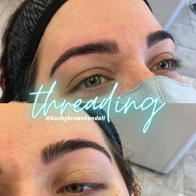 Eyebrow threading in Miami Bushy Brows