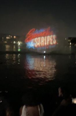 Water show at 7/4/22 Sparks & Stripes event.