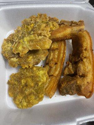 Greasy, and extra dry tostones