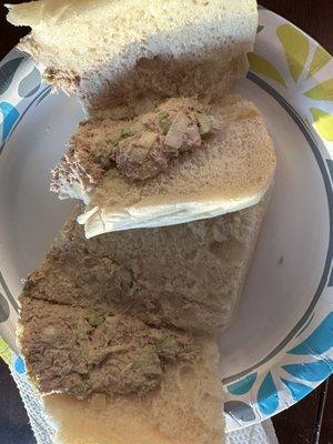 Jimmy John's Tuna Salad...well, bread with a little tuna salad